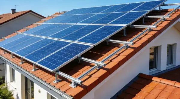 Panele słoneczne na dachu domu. Czy instalacja off-grid jest legalna? Tak, pod pewnymi warunkami.