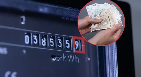 Duże zużycie prądu w domu przyczyny: licznik energii i polskie banknoty.