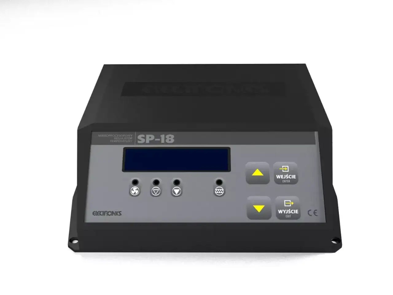 Mikroprocesorowy regulator temperatury SP-18. Użyj przycisków