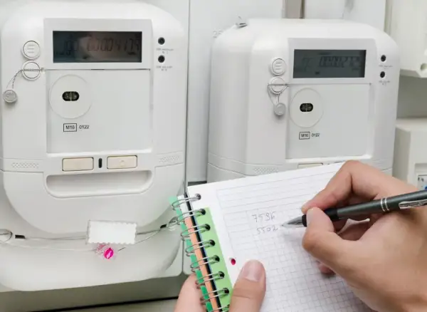 Zapisywanie odczytów liczników energii elektrycznej, aby obliczyć rachunki za prąd.
