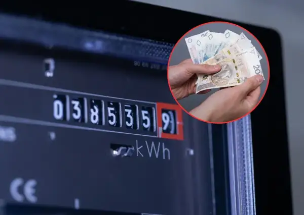 Duże zużycie prądu w domu przyczyny: licznik energii i polskie banknoty.